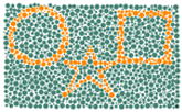 Pediatric test plate — Answer: Circle – Star – Square